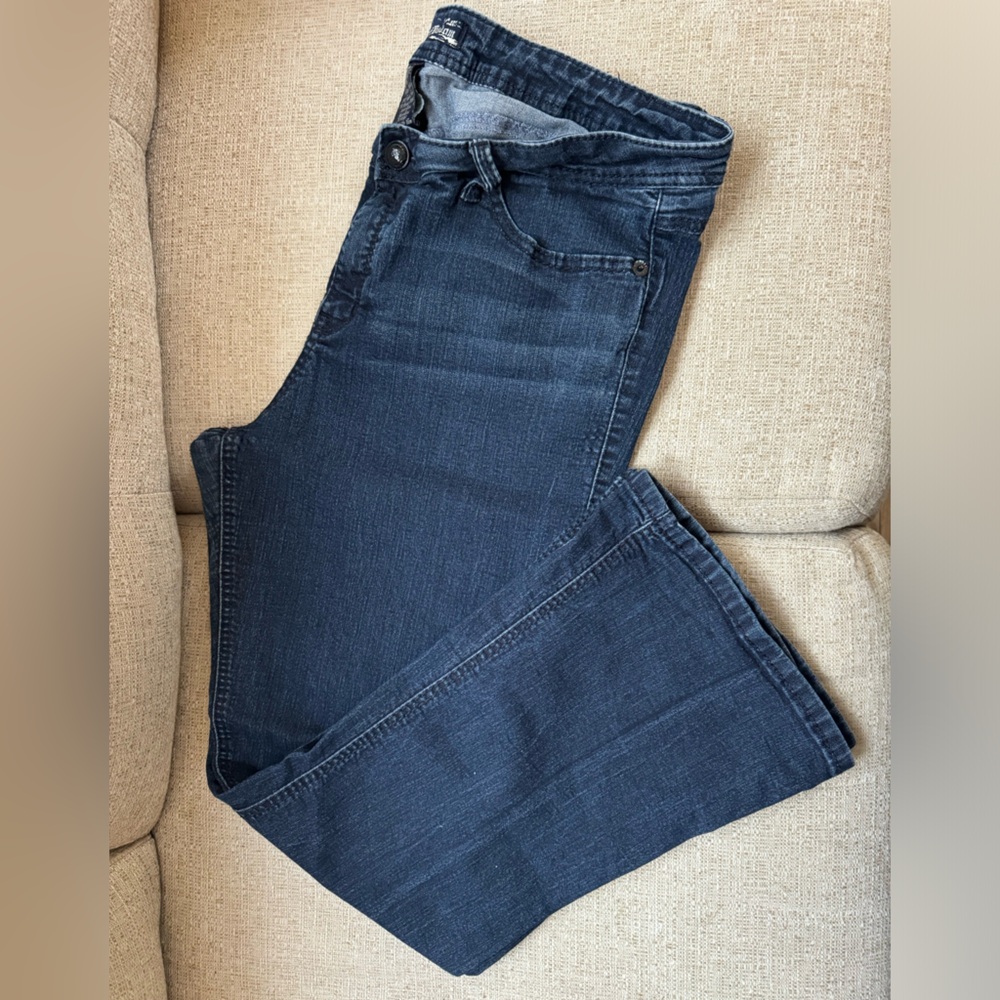 Source of Wisdom Women's Slim Boot Cut Medium Wash Denim Jeans Size 22